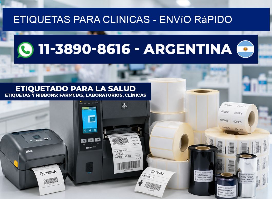 ETIQUETAS PARA CLINICAS - Envío rápido