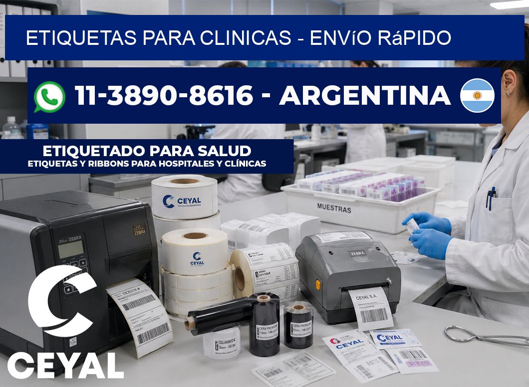 ETIQUETAS PARA CLINICAS - Envío rápido