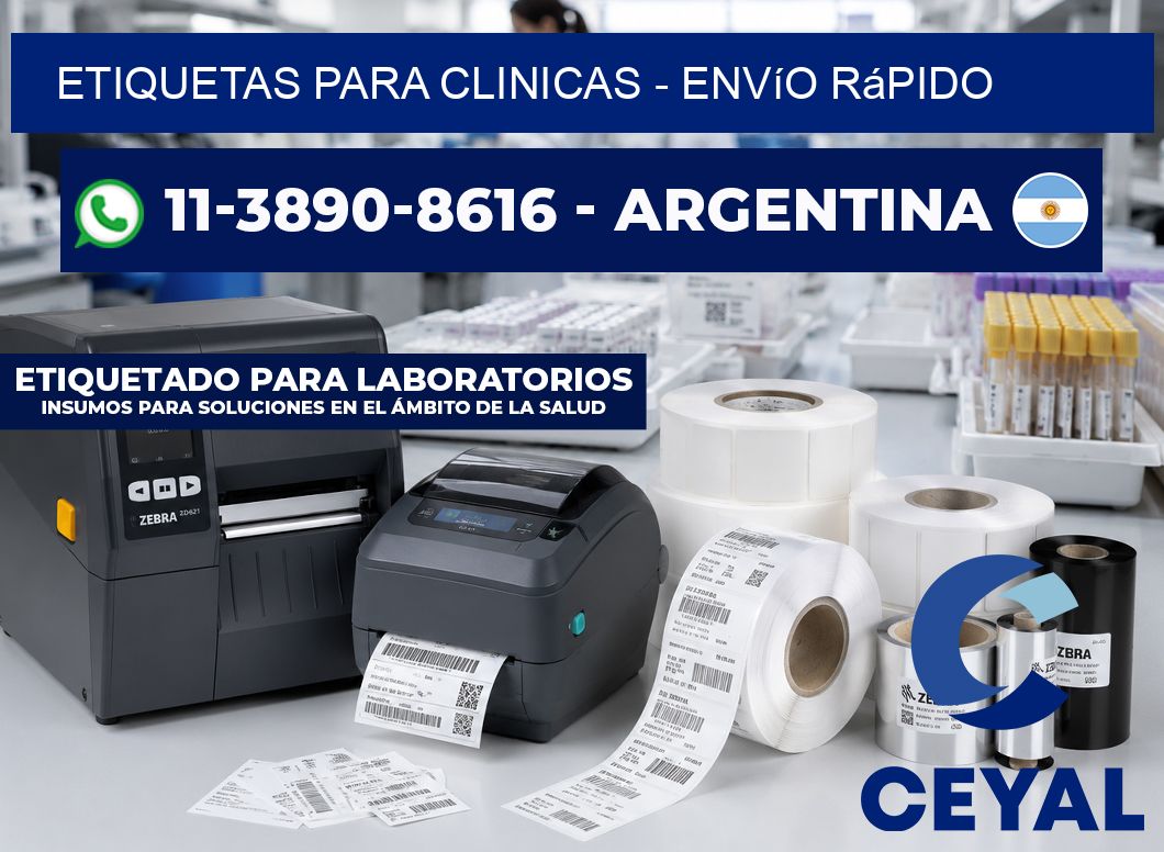 ETIQUETAS PARA CLINICAS - Envío rápido