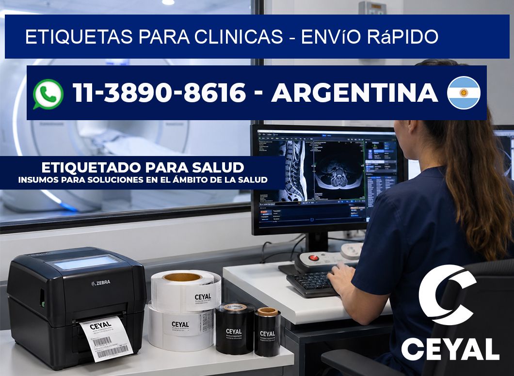 ETIQUETAS PARA CLINICAS - Envío rápido