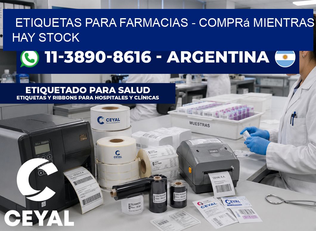 ETIQUETAS PARA FARMACIAS - Comprá mientras hay stock