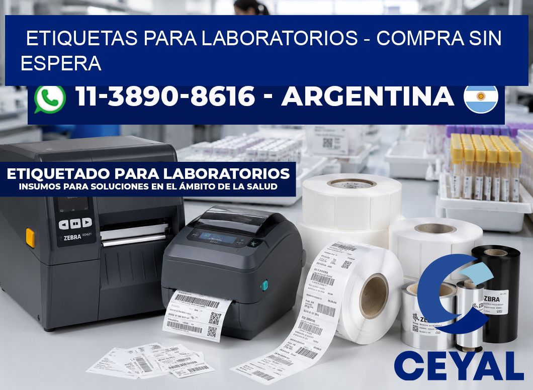 ETIQUETAS PARA LABORATORIOS - Compra sin espera