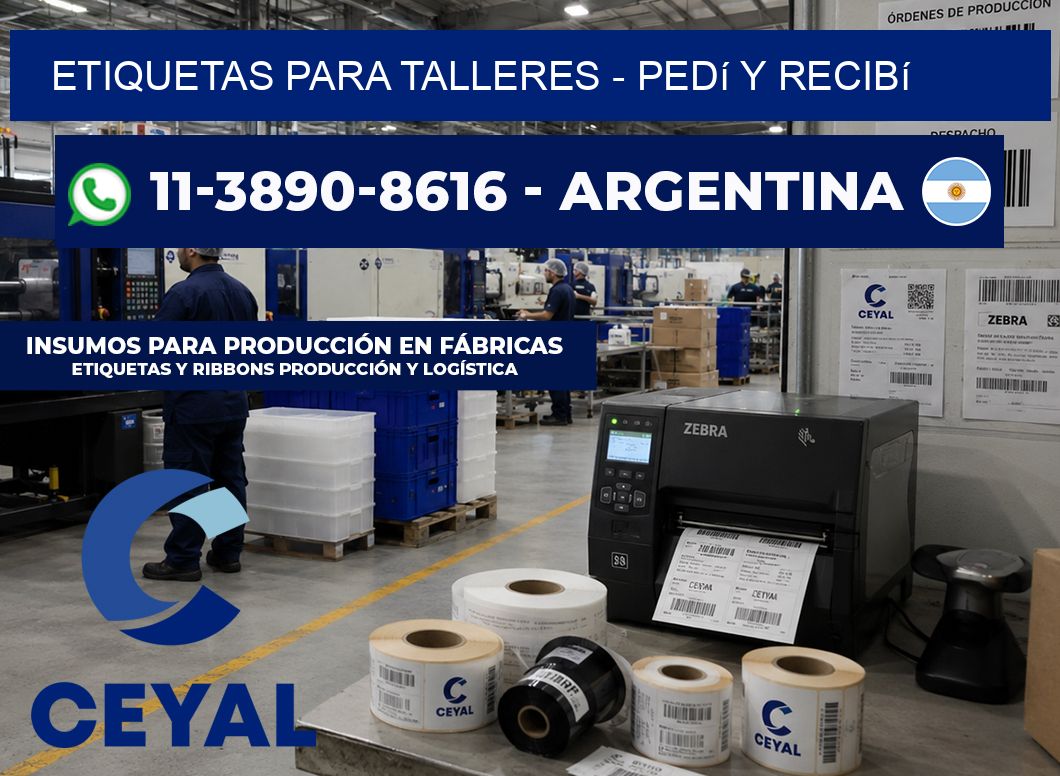 ETIQUETAS PARA TALLERES - Pedí y recibí