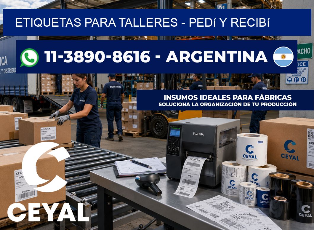 ETIQUETAS PARA TALLERES - Pedí y recibí