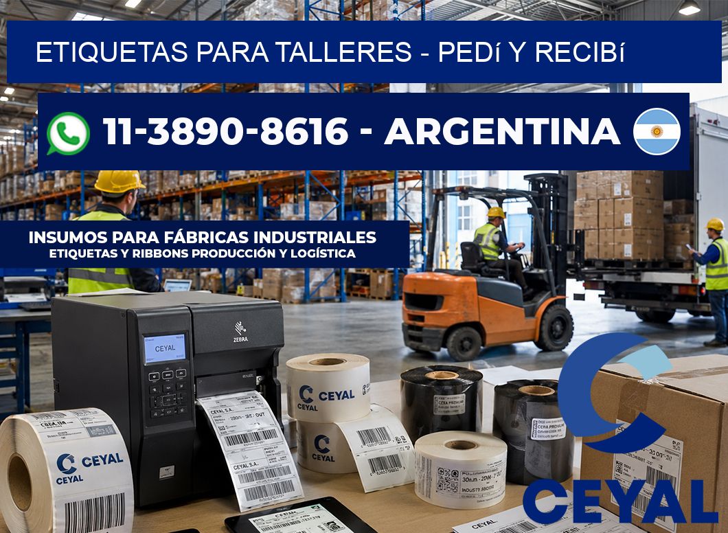 ETIQUETAS PARA TALLERES – Pedí y recibí