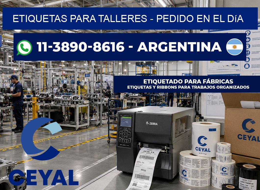 ETIQUETAS PARA TALLERES - Pedido en el día