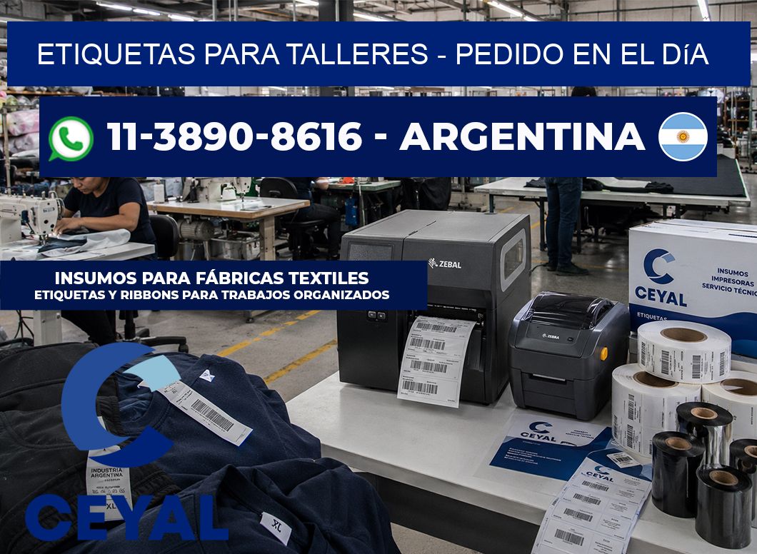 ETIQUETAS PARA TALLERES - Pedido en el día