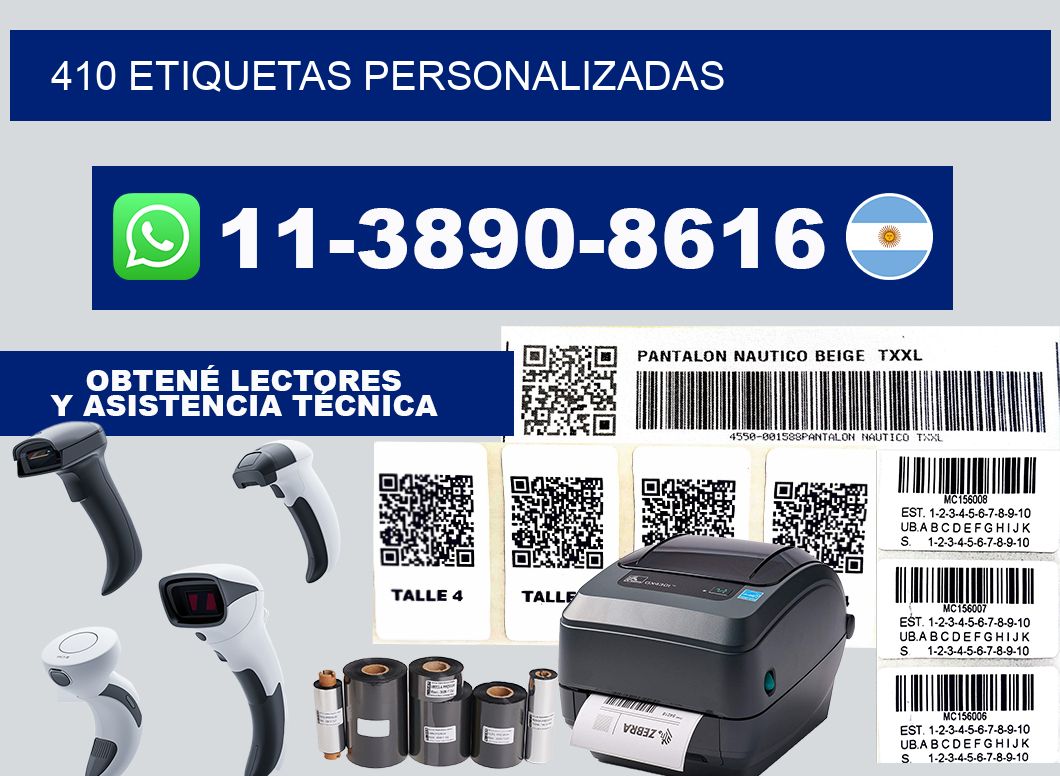 410 ETIQUETAS PERSONALIZADAS