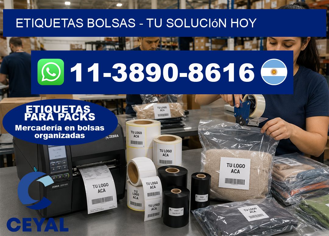 ETIQUETAS BOLSAS - Tu solución hoy