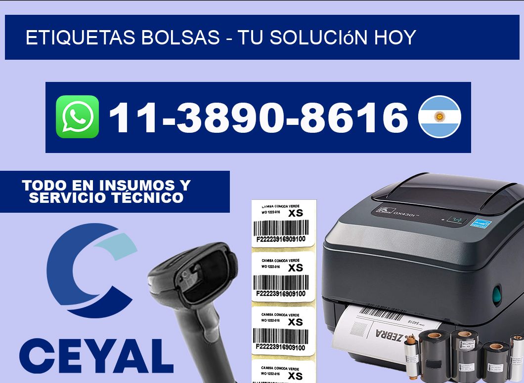 ETIQUETAS BOLSAS - Tu solución hoy