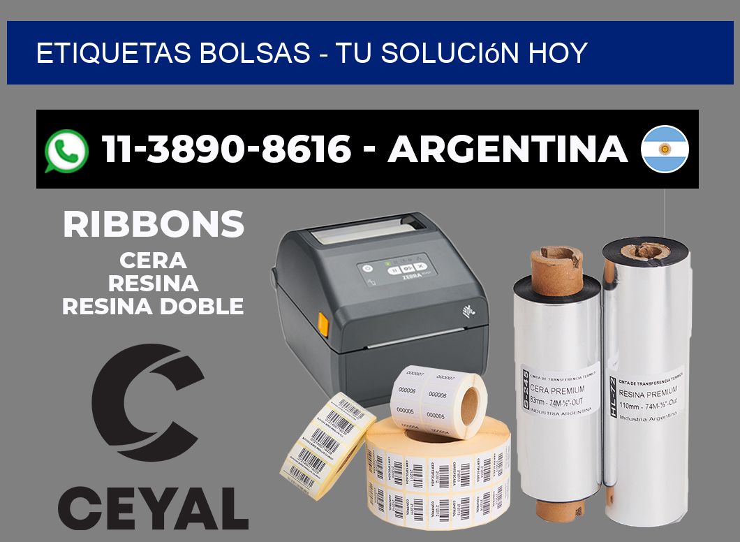 ETIQUETAS BOLSAS - Tu solución hoy