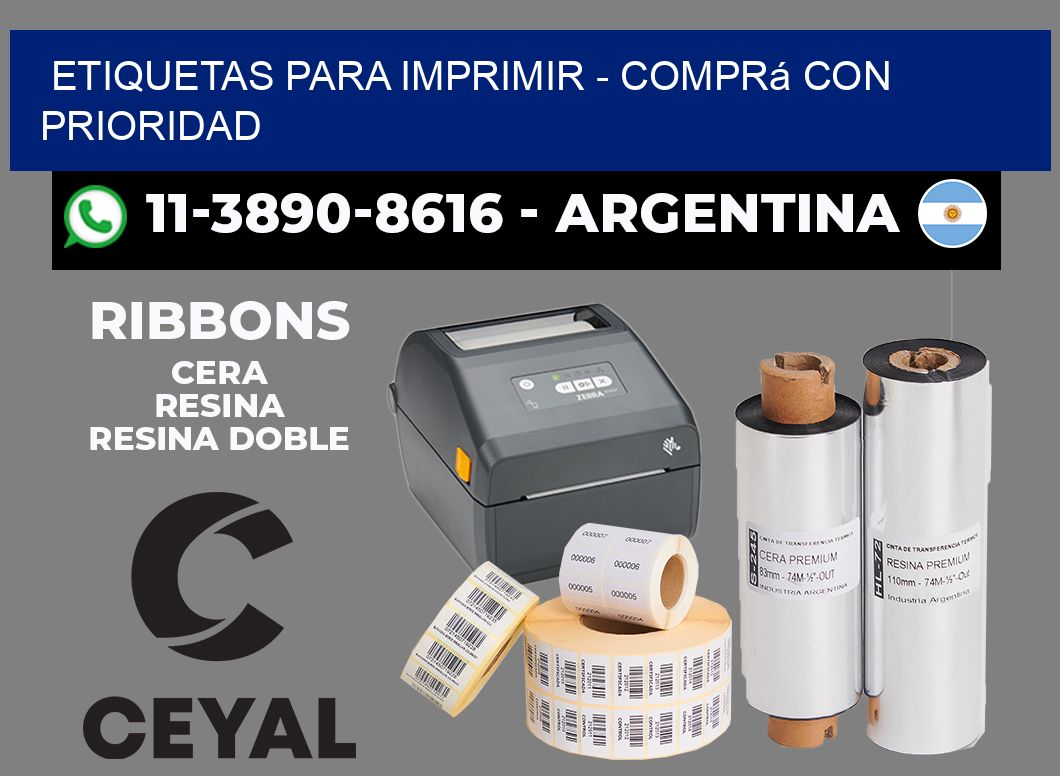 ETIQUETAS PARA IMPRIMIR - Comprá con prioridad