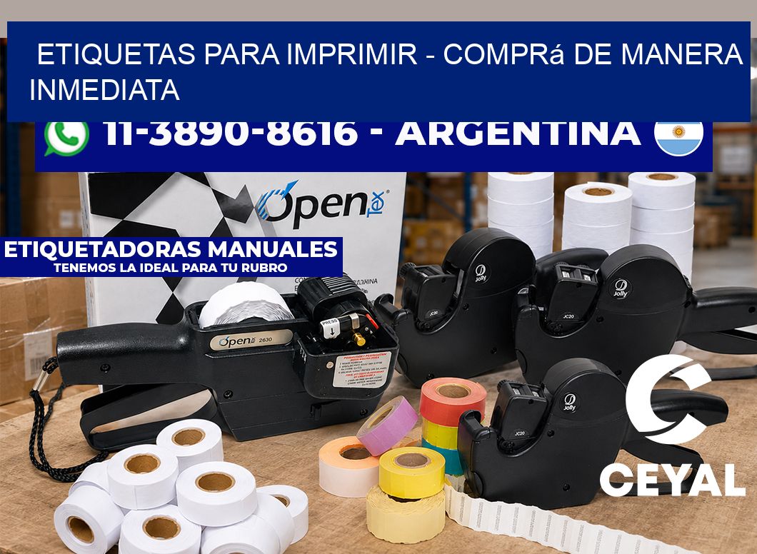 ETIQUETAS PARA IMPRIMIR – Comprá de manera inmediata