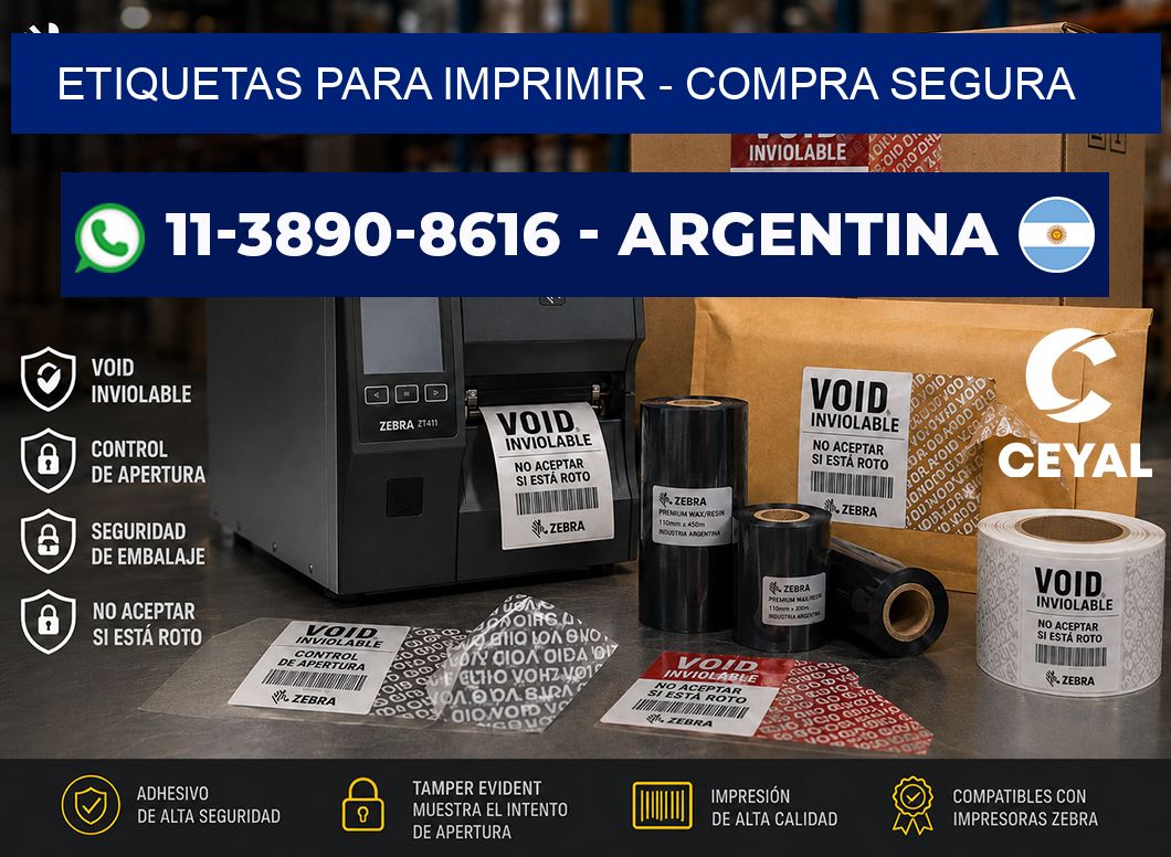 ETIQUETAS PARA IMPRIMIR - Compra segura