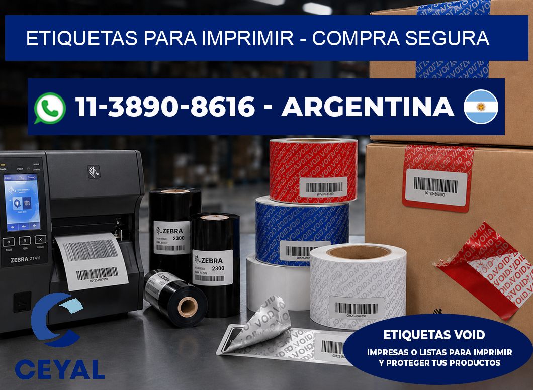ETIQUETAS PARA IMPRIMIR - Compra segura