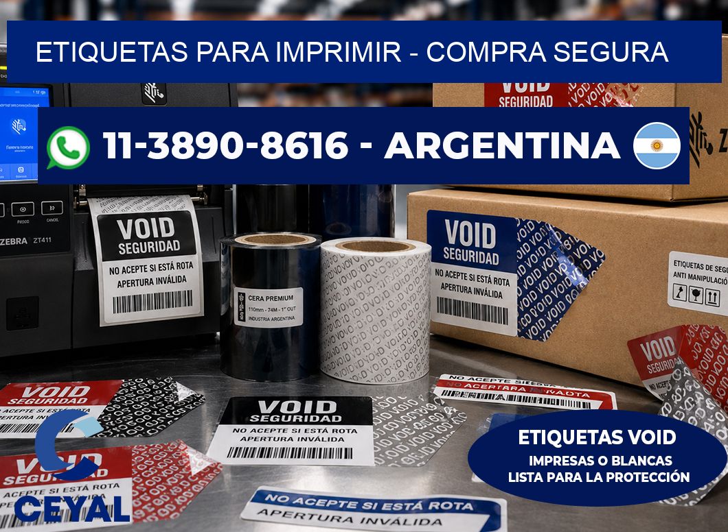 ETIQUETAS PARA IMPRIMIR - Compra segura