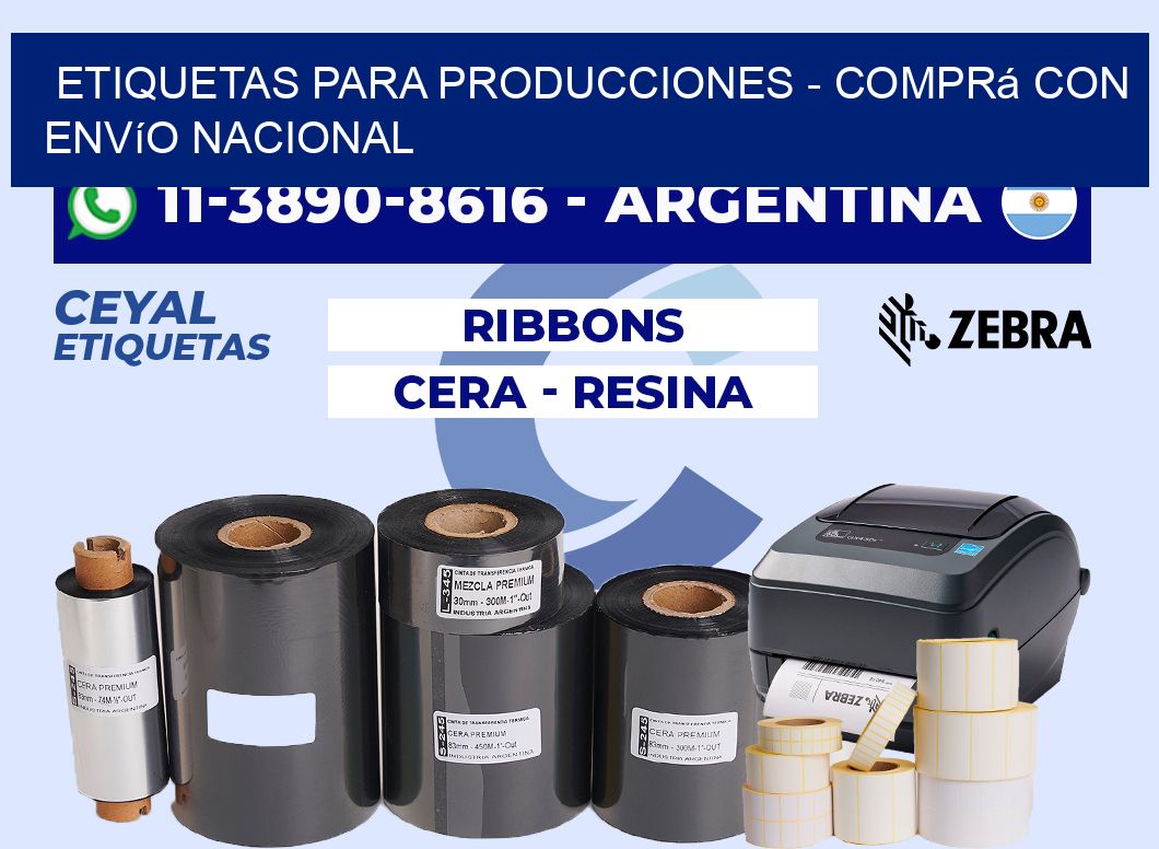 ETIQUETAS PARA PRODUCCIONES - Comprá con envío nacional