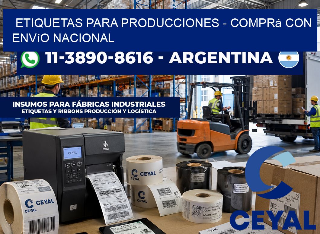 ETIQUETAS PARA PRODUCCIONES – Comprá con envío nacional