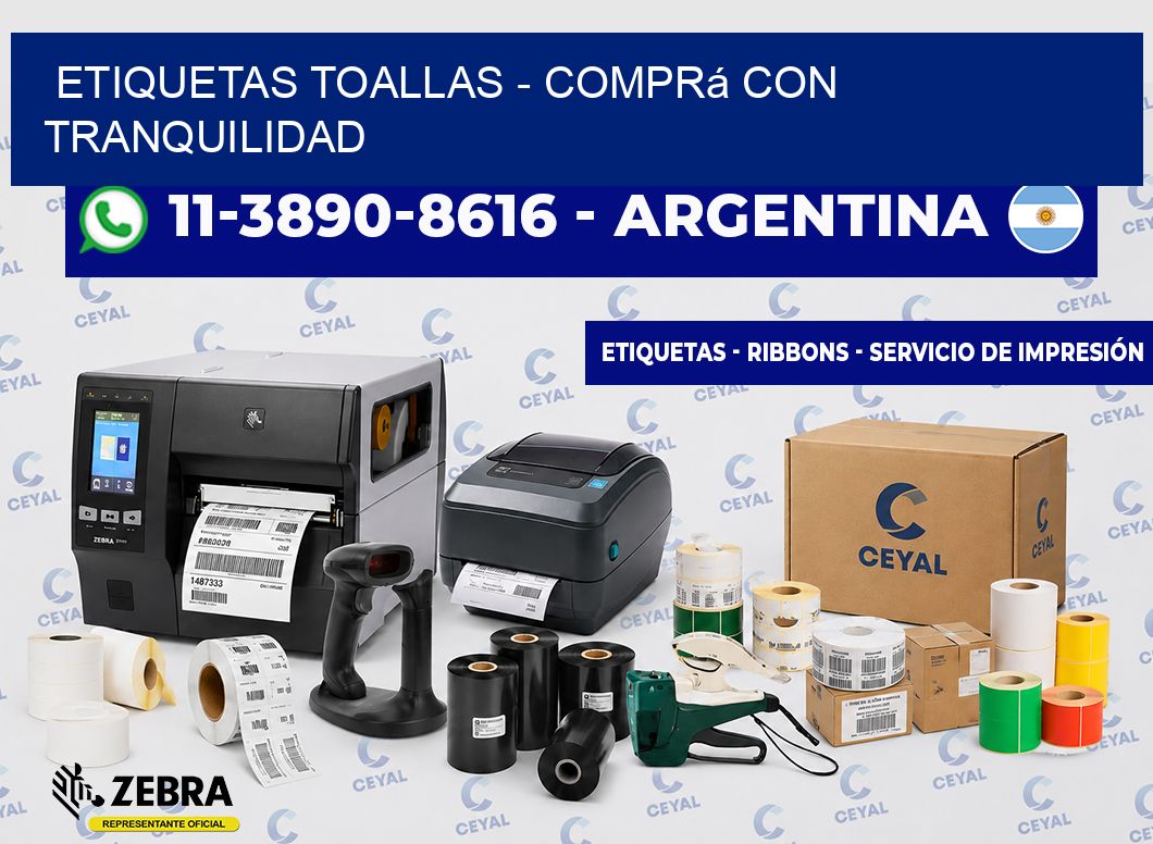 Etiquetas Toallas - Comprá con tranquilidad