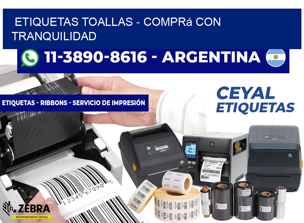 Etiquetas Toallas - Comprá con tranquilidad