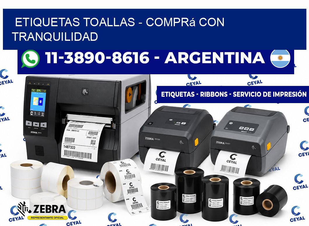 Etiquetas Toallas - Comprá con tranquilidad