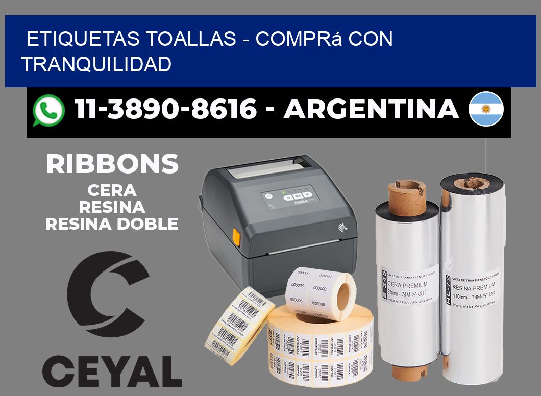 Etiquetas Toallas - Comprá con tranquilidad