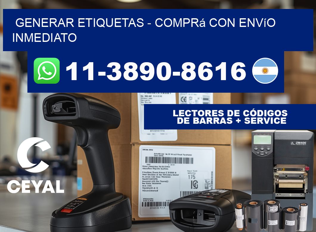 GENERAR ETIQUETAS - Comprá con envío inmediato