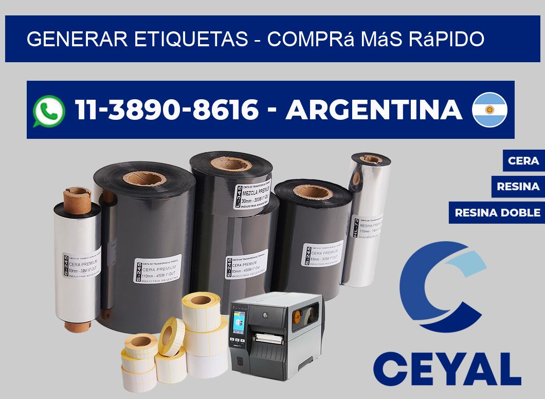 GENERAR ETIQUETAS - Comprá más rápido