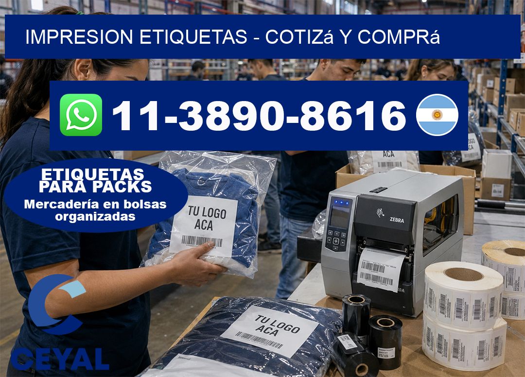 IMPRESION ETIQUETAS - Cotizá y comprá