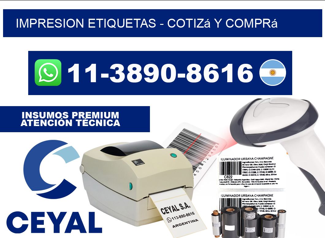 IMPRESION ETIQUETAS - Cotizá y comprá