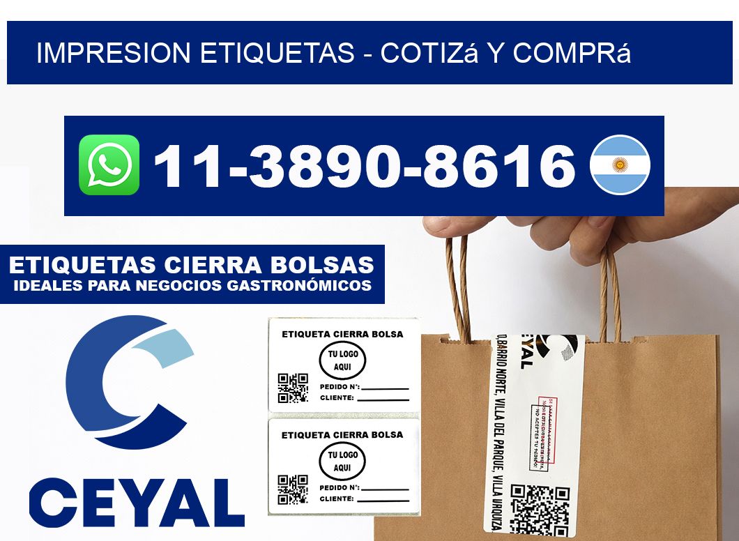 IMPRESION ETIQUETAS - Cotizá y comprá