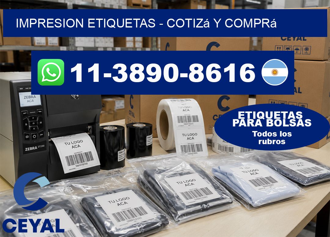 IMPRESION ETIQUETAS – Cotizá y comprá