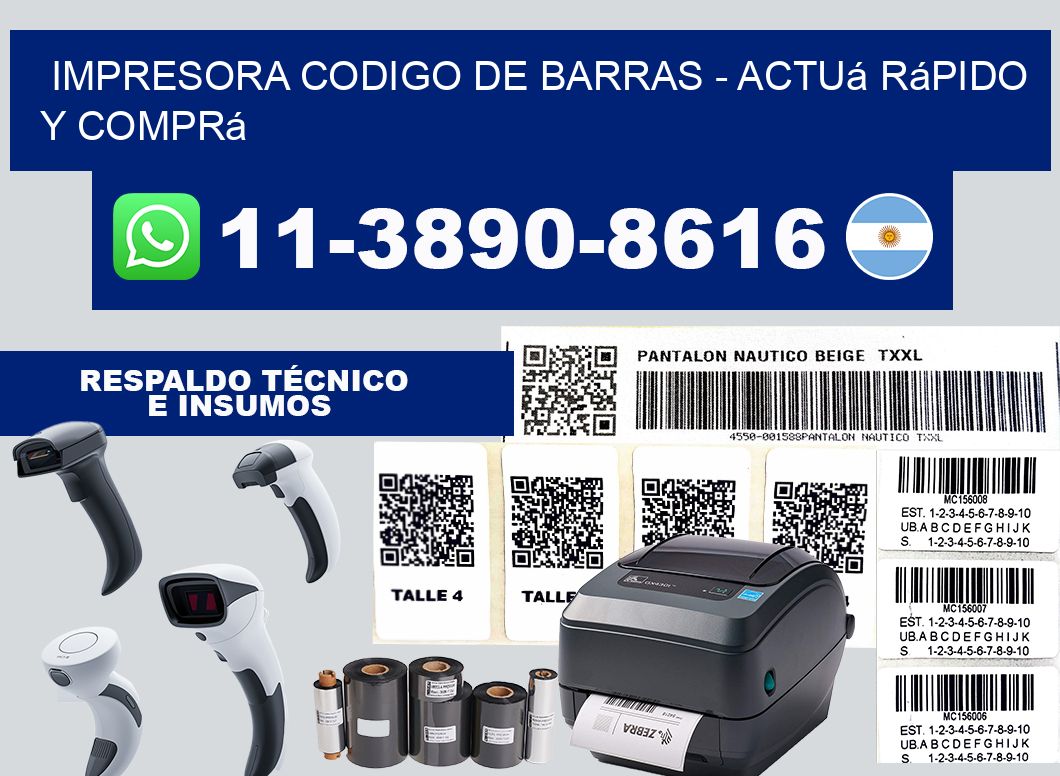 IMPRESORA CODIGO DE BARRAS - Actuá rápido y comprá