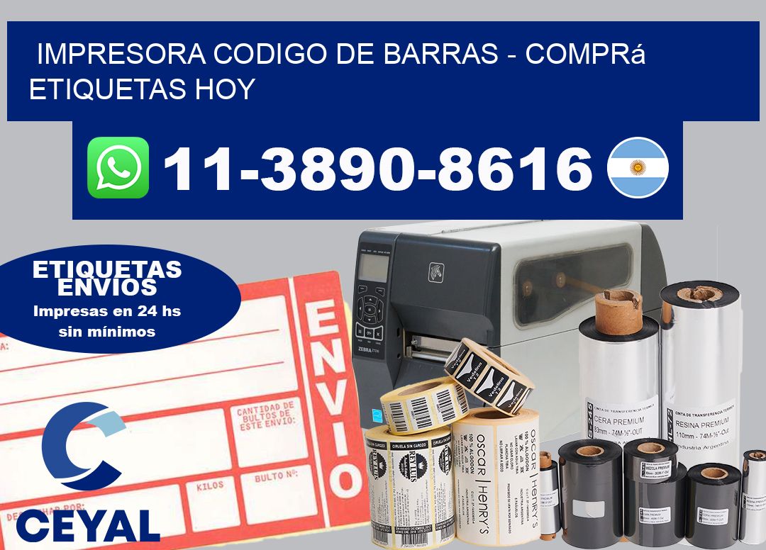 IMPRESORA CODIGO DE BARRAS - Comprá etiquetas hoy
