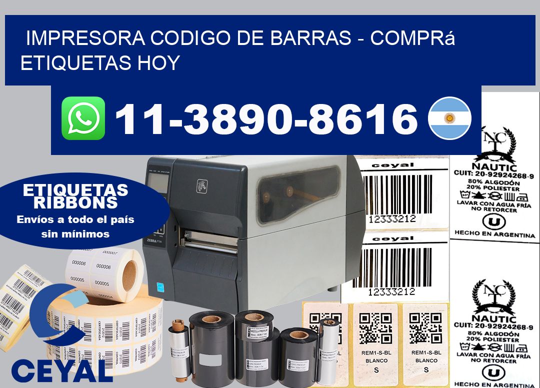 IMPRESORA CODIGO DE BARRAS – Comprá etiquetas hoy