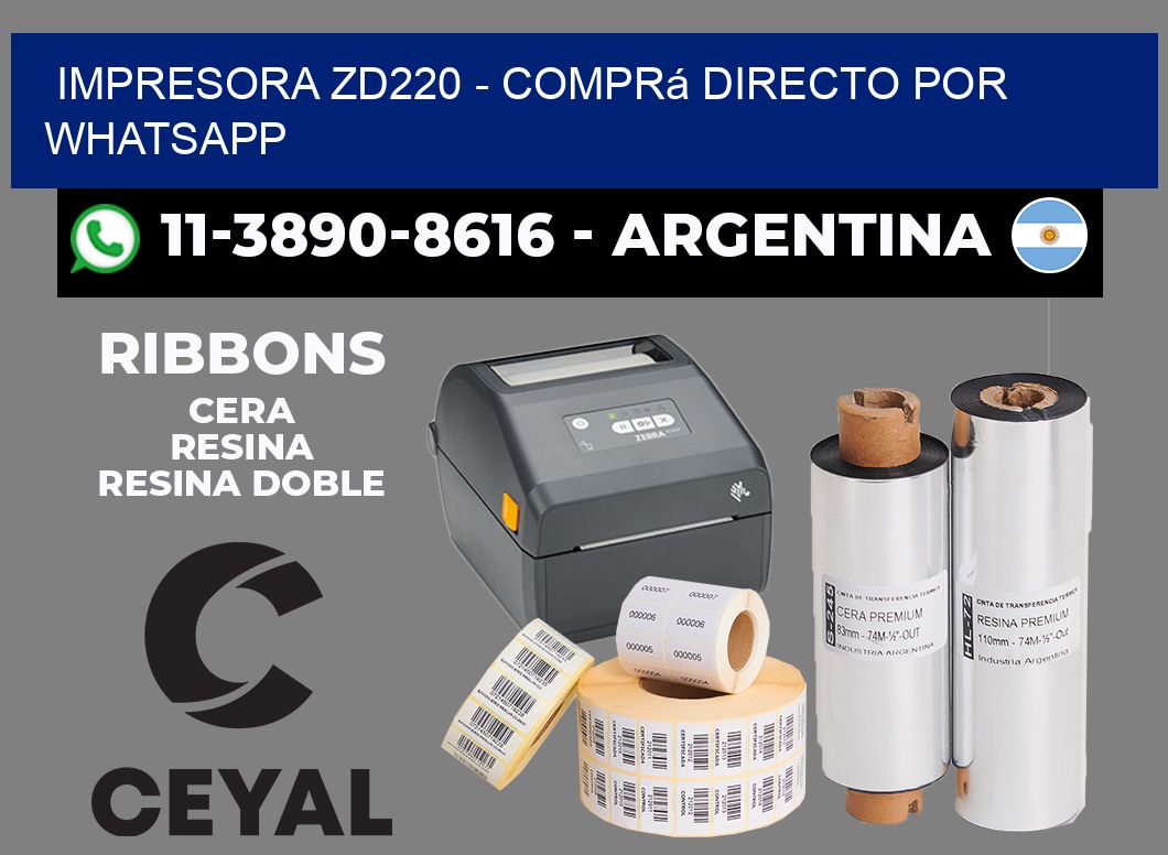 IMPRESORA ZD220 - Comprá directo por WhatsApp