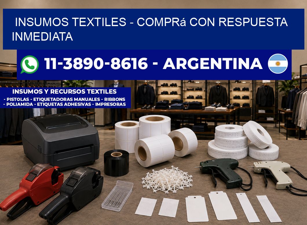 INSUMOS TEXTILES - Comprá con respuesta inmediata