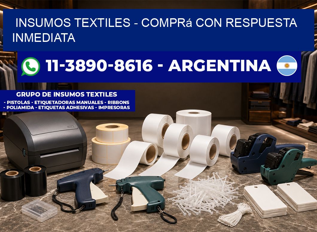 INSUMOS TEXTILES - Comprá con respuesta inmediata