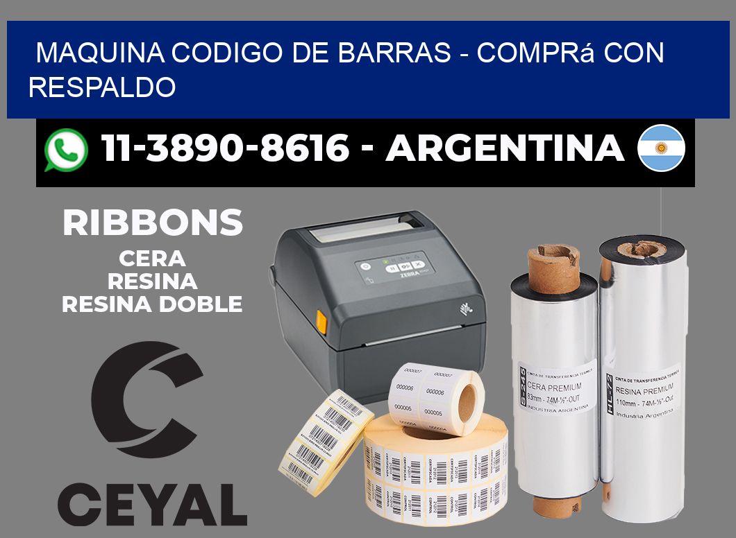MAQUINA CODIGO DE BARRAS - Comprá con respaldo