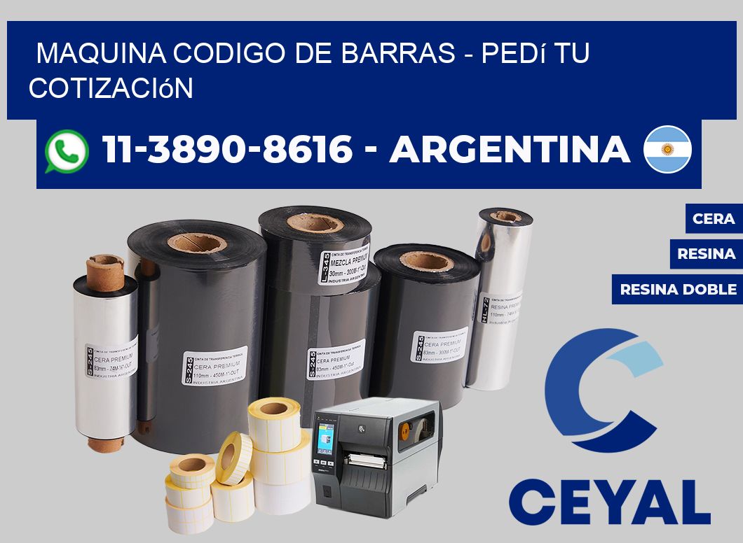 MAQUINA CODIGO DE BARRAS - Pedí tu cotización