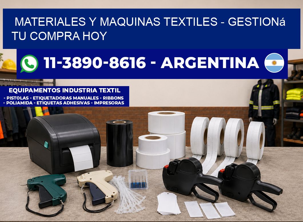 MATERIALES Y MAQUINAS TEXTILES - Gestioná tu compra hoy
