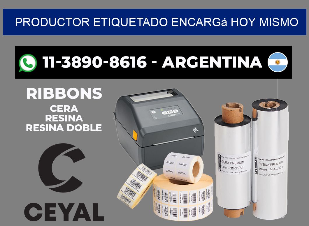 PRODUCTOR ETIQUETADO Encargá hoy mismo