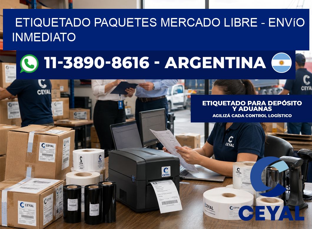 etiquetado paquetes mercado libre – Envío inmediato