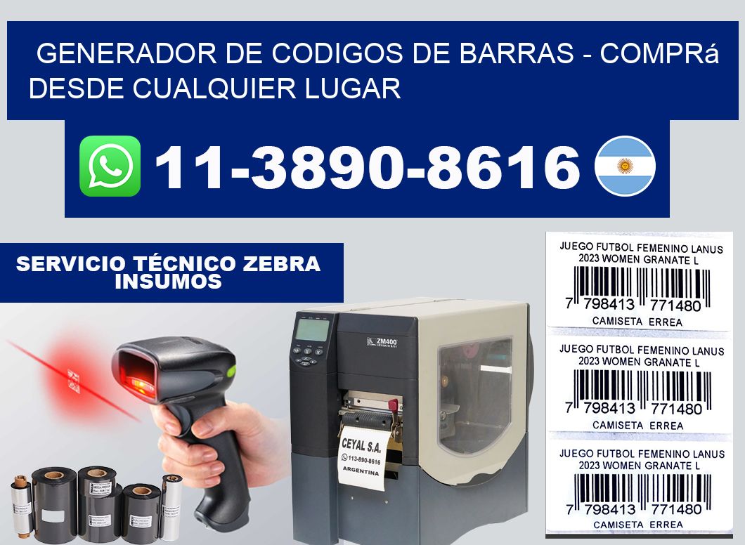 generador de codigos de barras - Comprá desde cualquier lugar
