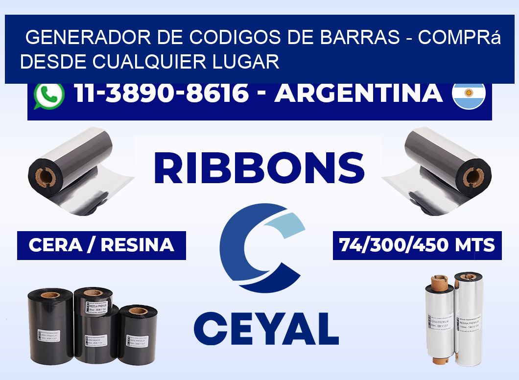 generador de codigos de barras - Comprá desde cualquier lugar