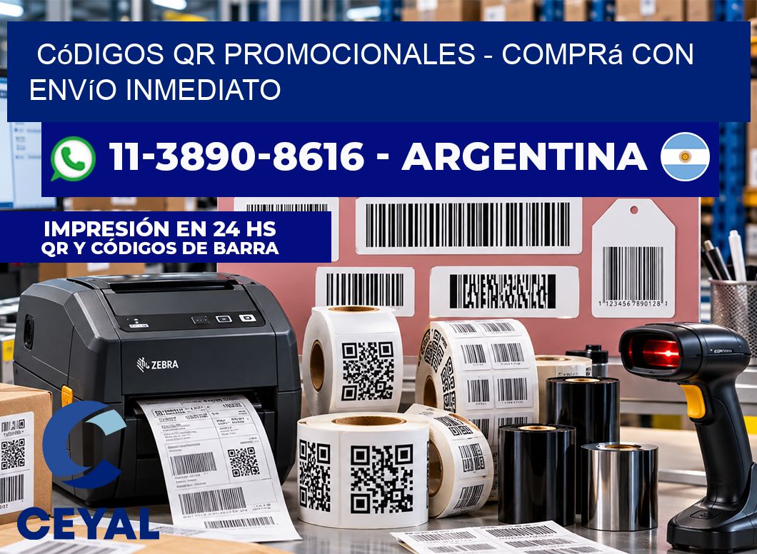 Códigos QR Promocionales - Comprá con envío inmediato