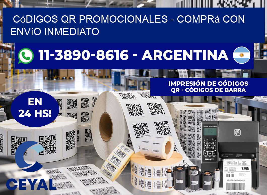 Códigos QR Promocionales – Comprá con envío inmediato