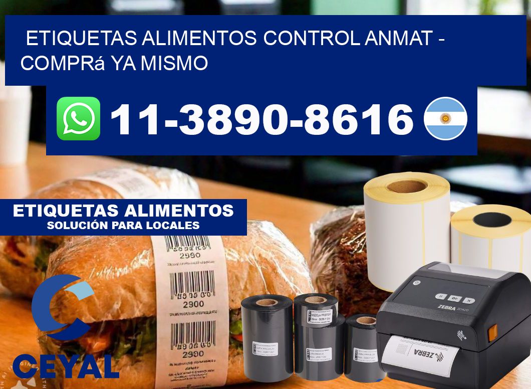 ETIQUETAS ALIMENTOS CONTROL ANMAT - Comprá ya mismo