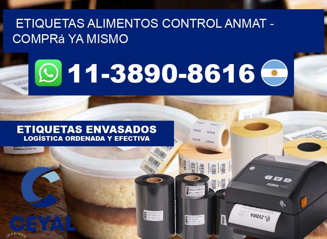 ETIQUETAS ALIMENTOS CONTROL ANMAT - Comprá ya mismo