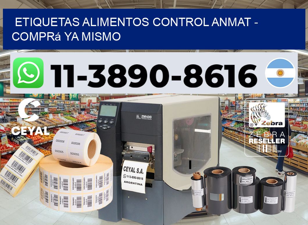 ETIQUETAS ALIMENTOS CONTROL ANMAT - Comprá ya mismo